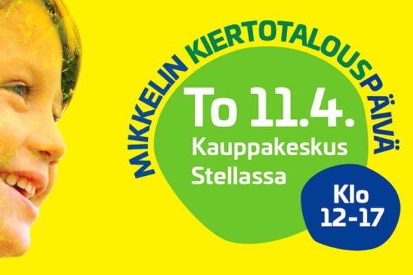 Käytännönläheinen kiertotaloustapahtuma kuluttajille Mikkelissä to 11.4.