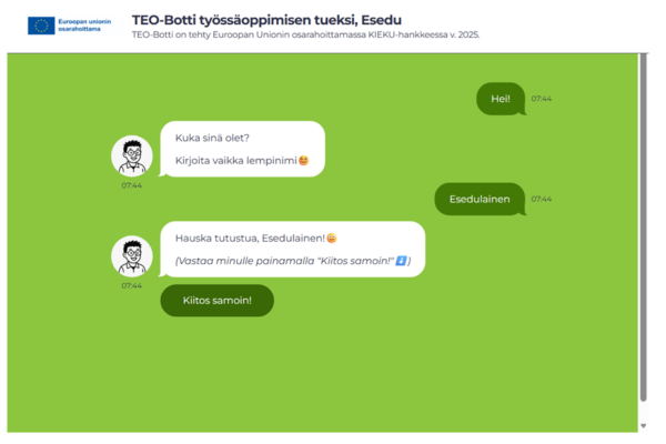 Kuvakaappaus teo-botista