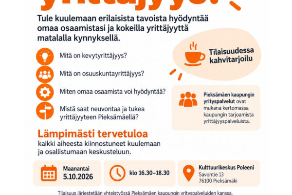 Infotilaisuus kevyt- ja osuuskuntayrittäjyydestä